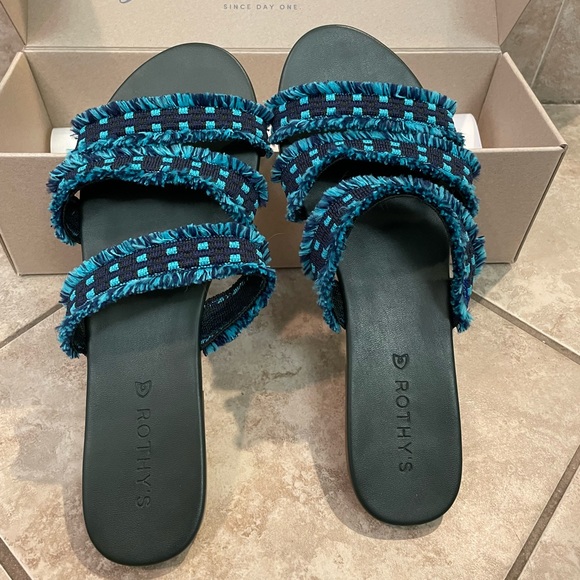 Rothy's Shoes - Rothy’s Teal triple band sandal